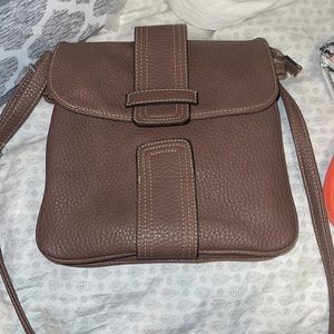 Medium size brown cross body purse